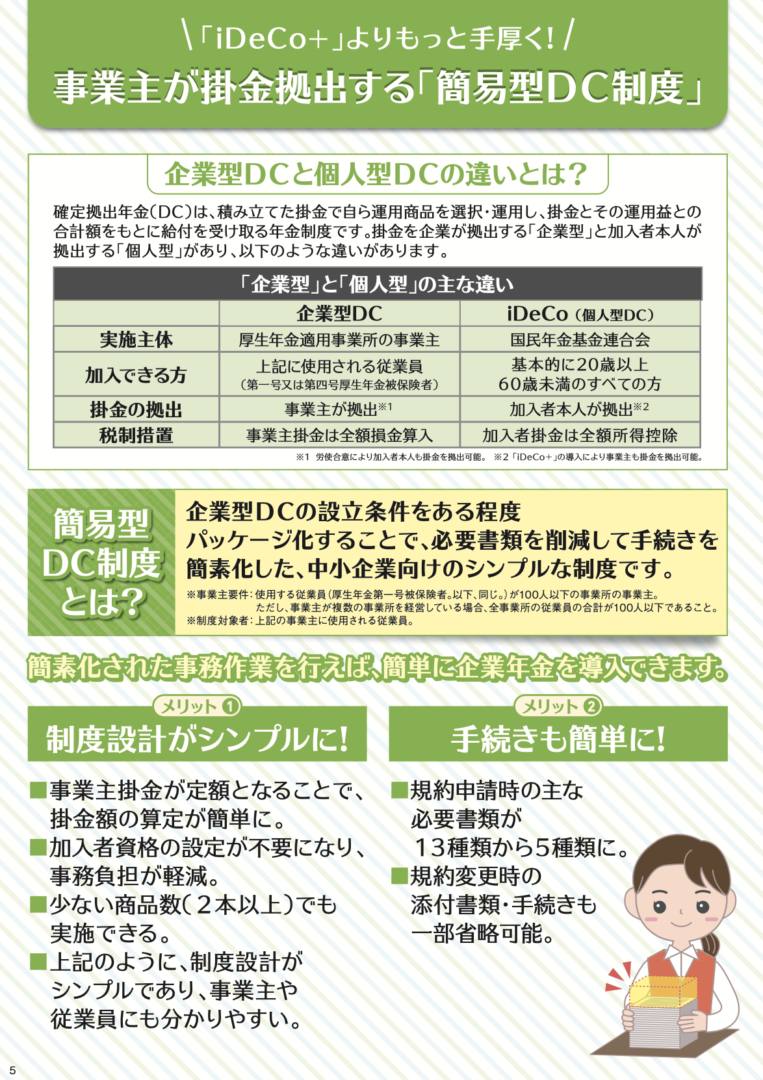 簡易型dcって何ですか Financial Dc Japan 企業型確定拠出年金導入支援 継続投資教育 企業型dcビジネス研修